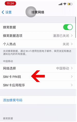 平舆苹果14维修网分享如何给iPhone14的SIM卡设置密码 